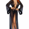 Leg Avenue Long Fur Trimmed Robe Lingerie