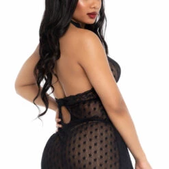 Leg Avenue Patterned Mesh Babydoll Lingerie