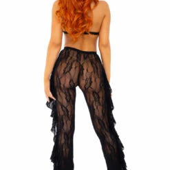 Leg Avenue Lace Bra Top And Ruffle Pants Lingerie 8 Leg Avenue Lace Bra Top And Ruffle Pants Lingerie