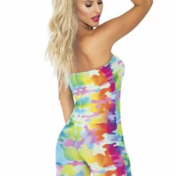Leg Avenue Rainbow Camo Strapless Romper