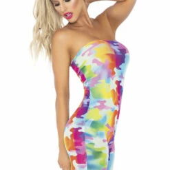 Leg Avenue Rainbow Camo Strapless Romper 6 Leg Avenue Rainbow Camo Strapless Romper