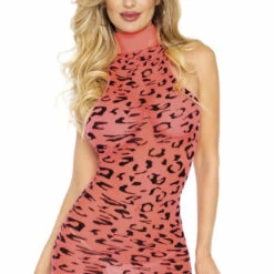 Leg Avenue Neon Cheetah Racerback Dress Lingerie