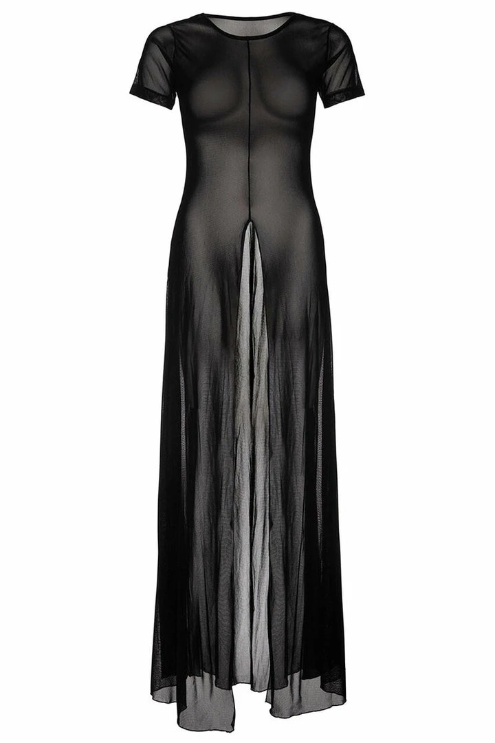 Leg Avenue High Slit Lingerie Gown 4 Leg Avenue High Slit Lingerie Gown