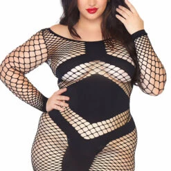 Leg Avenue Plus Size Diamond Net Mini Dress