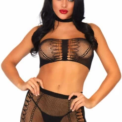 Leg Avenue Lingerie Fishnet Bandeau Top Set 5 Leg Avenue Lingerie Fishnet Bandeau Top Set