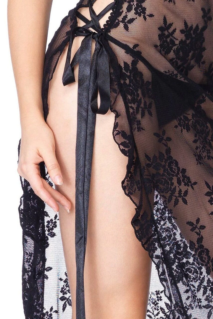 Leg Avenue Rose Lace Lingerie Gown 7 Leg Avenue Rose Lace Lingerie Gown