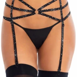 Leg Avenue Strappy Rhinestone Garter Belt