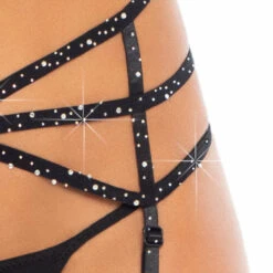 Leg Avenue Strappy Rhinestone Garter Belt