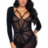 Leg Avenue Harness Teddy Overlay Bodystocking