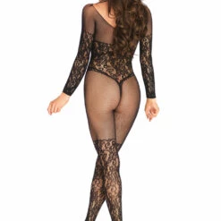 Leg Avenue Net And Lace Long Sleeve Bodystocking Bodystockings