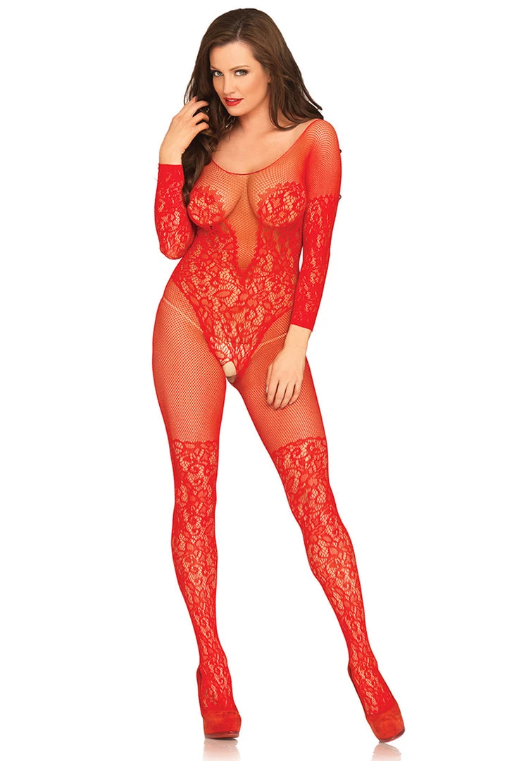 Leg Avenue Net And Lace Long Sleeve Bodystocking Bodystockings 4 Leg Avenue Net And Lace Long Sleeve Bodystocking Bodystockings