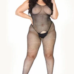 Leg Avenue Plus Size Crystalized Tank Bodystocking