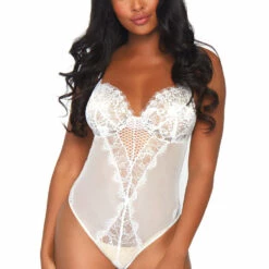 Leg Avenue Eyelash Lace And Mesh Teddy 9 Leg Avenue Eyelash Lace And Mesh Teddy