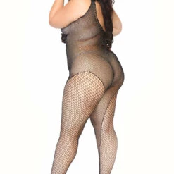 Leg Avenue Plus Size Rhinestone Asymmetrical Bodystocking 6 Leg Avenue Plus Size Rhinestone Asymmetrical Bodystocking