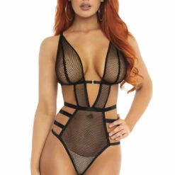 Leg Avenue Lingerie Strappy Net Teddy