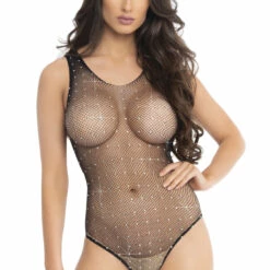 Leg Avenue Sexy Rhinestone Fishnet Bodysuit