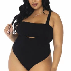 Leg Avenue Plus Size Bandeau Top And Bodysuit Set