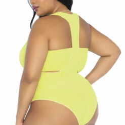 Leg Avenue Plus Size Bandeau Top And Bodysuit Set