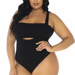 Leg Avenue Plus Size Bandeau Top And Bodysuit Set