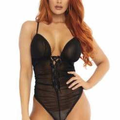 Leg Avenue Sheer Ruched Teddy