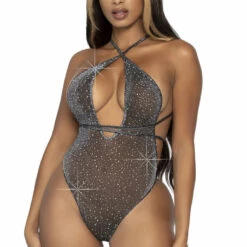 Leg Avenue Convertible Plunging Rhinestone Teddy Lingerie 11 Leg Avenue Convertible Plunging Rhinestone Teddy Lingerie