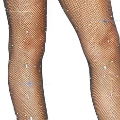 Leg Avenue Rainbow Rhinestone Fishnet Pantyhose Hosiery