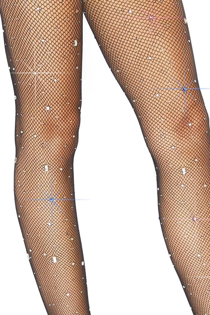 Leg Avenue Rainbow Rhinestone Fishnet Pantyhose Hosiery 2 Leg Avenue Rainbow Rhinestone Fishnet Pantyhose Hosiery