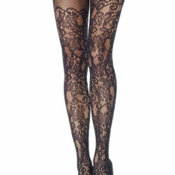 Leg Avenue Floral Net Pantyhose Plus Plus Size Lingerie
