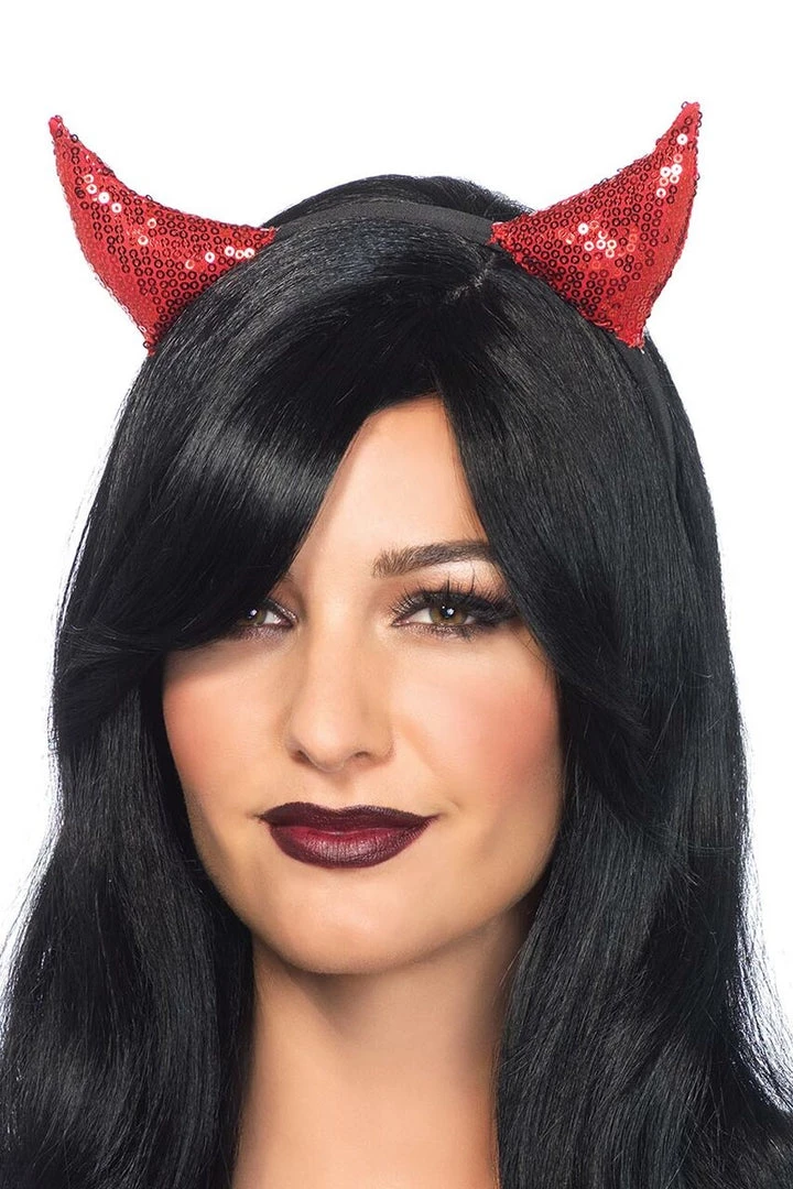 Leg Avenue Sizzling In Sequins Devil Horns Accessories 1 Leg Avenue Sizzling In Sequins Devil Horns Accessories