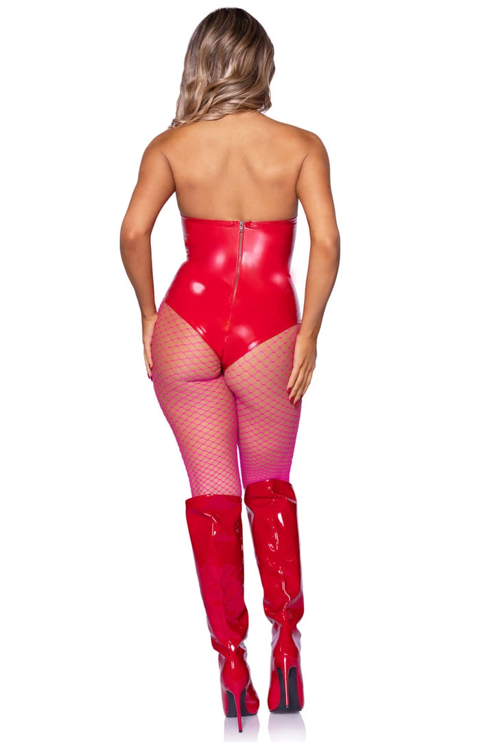 Leg Avenue Boned Vinyl Bodysuit 2 Leg Avenue Boned Vinyl Bodysuit