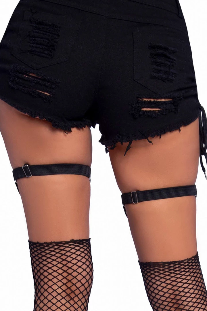 Leg Avenue Studded Bat Leg Garters 2 Leg Avenue Studded Bat Leg Garters