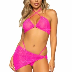 Leg Avenue Euphoric Sparkle Bra Set
