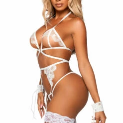 Leg Avenue Eyelash Lace Cupless Bra Set Lingerie 22 Leg Avenue Eyelash Lace Cupless Bra Set Lingerie