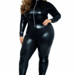 Leg Avenue Plus Size Wet Look Bodysuit 11 Leg Avenue Plus Size Wet Look Bodysuit