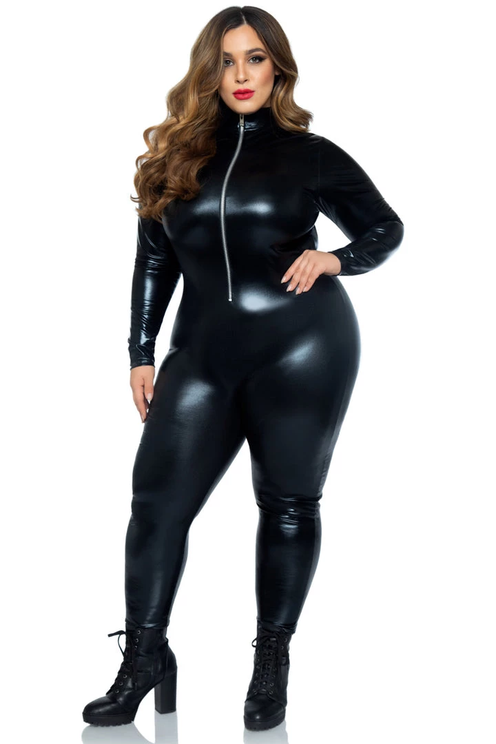 Leg Avenue Plus Size Wet Look Bodysuit 6 Leg Avenue Plus Size Wet Look Bodysuit