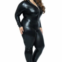 Leg Avenue Plus Size Wet Look Bodysuit