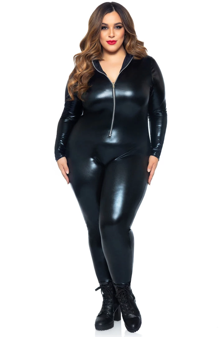 Leg Avenue Plus Size Wet Look Bodysuit 5 Leg Avenue Plus Size Wet Look Bodysuit