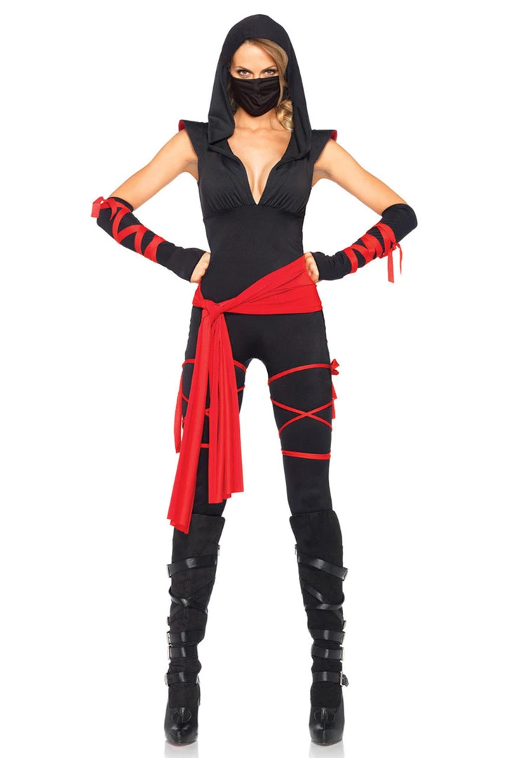 Leg Avenue Deadly Ninja Costume With Face Mask 1 Leg Avenue Deadly Ninja Costume With Face Mask