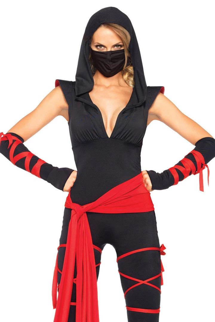 Leg Avenue Deadly Ninja Costume With Face Mask 4 Leg Avenue Deadly Ninja Costume With Face Mask
