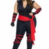 Leg Avenue Plus Size Deadly Ninja Costume With Face Mask Plus Costumes