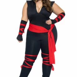 Leg Avenue Plus Size Deadly Ninja Costume With Face Mask Plus Costumes