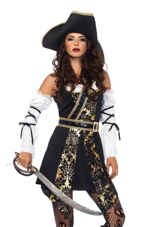 Leg Avenue Black Sea Buccaneer Costume Sexy Halloween Costumes
