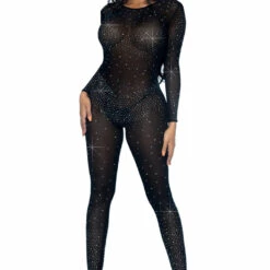 Leg Avenue Lingerie Sheer Rhinestone Catsuit 11 Leg Avenue Lingerie Sheer Rhinestone Catsuit