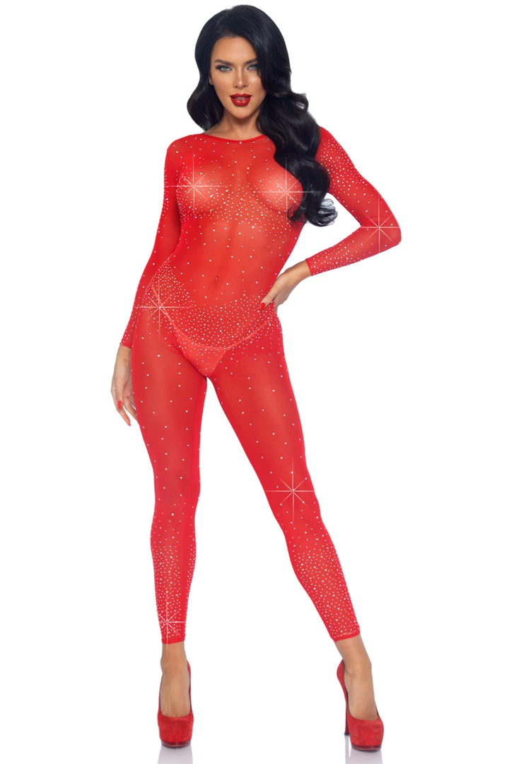 Leg Avenue Lingerie Sheer Rhinestone Catsuit 6 Leg Avenue Lingerie Sheer Rhinestone Catsuit