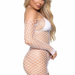Leg Avenue Neon Net Long Sleeve Dress Lingerie