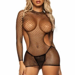 Leg Avenue Lingerie Backless Fishnet Chemise