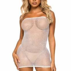 Leg Avenue Lingerie Sparkle Net Tube Dress