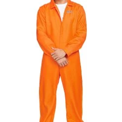 Leg Avenue Sexy Halloween Costumes Men's Prison Jumpsuit Costume
