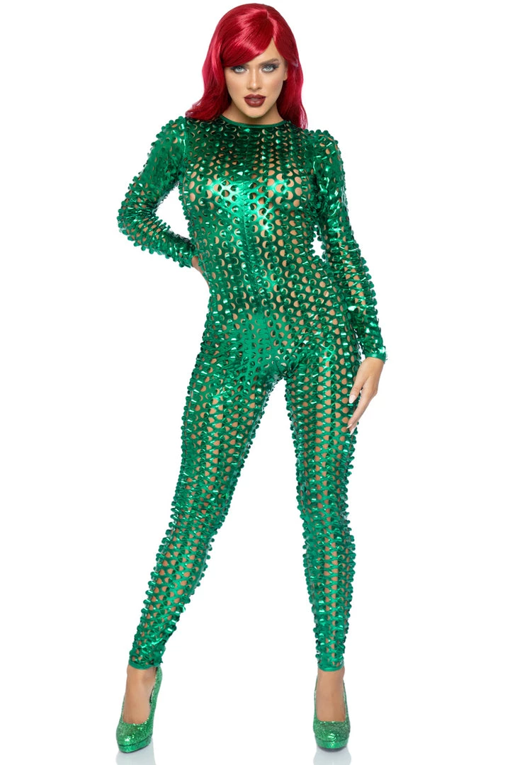 Leg Avenue Sexy Halloween Costumes Laser Cut Metallic Catsuit 9 Leg Avenue Sexy Halloween Costumes Laser Cut Metallic Catsuit