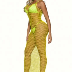 Leg Avenue Long Fence Net Gown Lingerie